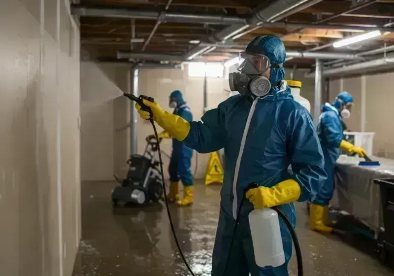 Basement Sanitization and Antimicrobial Treatment process in Durham, CT