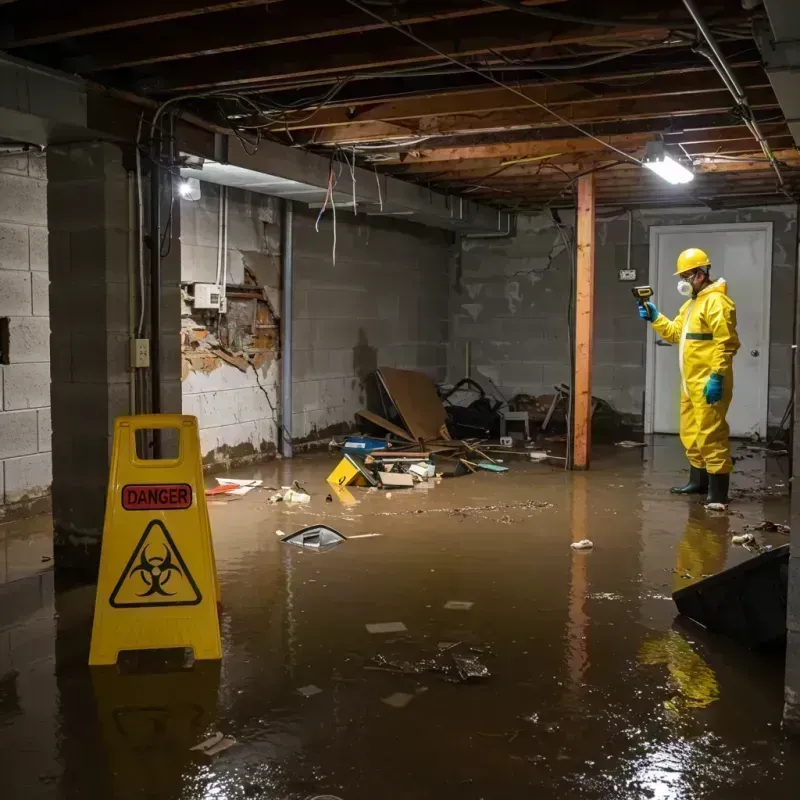 Flooded Basement Electrical Hazard in Durham, CT Property